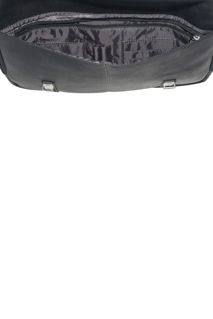 Kenneth Cole Double Gusset Flapover Colombian Leather Laptop Bag 9