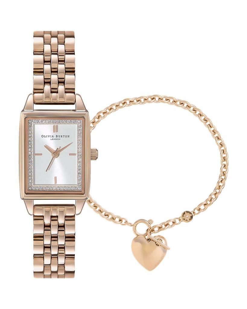 Olivia Burton Watch & Bracelet Gift Set, 20mm x 26mm