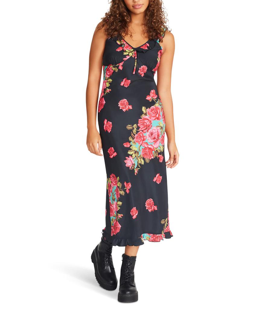 Betsey Johnson Flroal Crepe Midi Dress