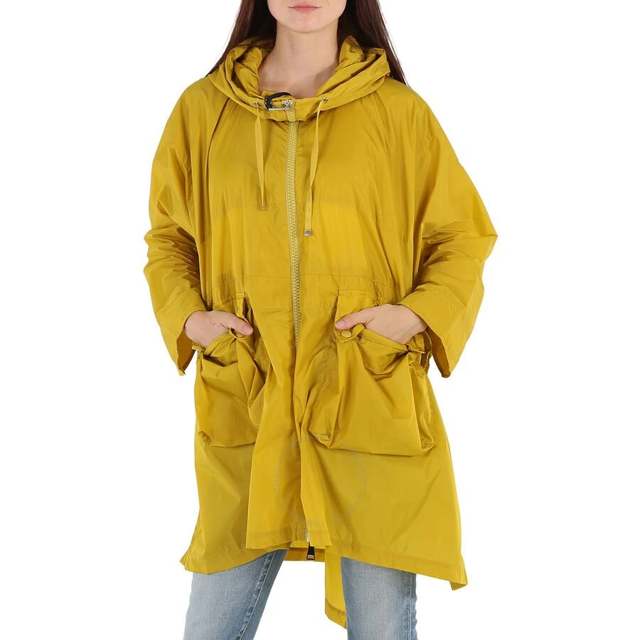 Moncler Ladies Dark Yellow High-low Rain Coat 1