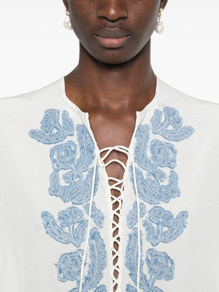 ERMANNO ERMANNO SCERVINO - Embroidered Silk Kaftan 3