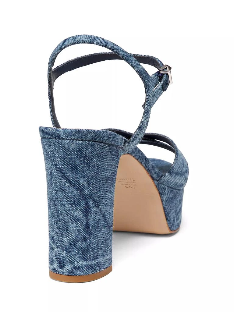 Schutz Keefa Crisscross Denim Platform Sandals 3