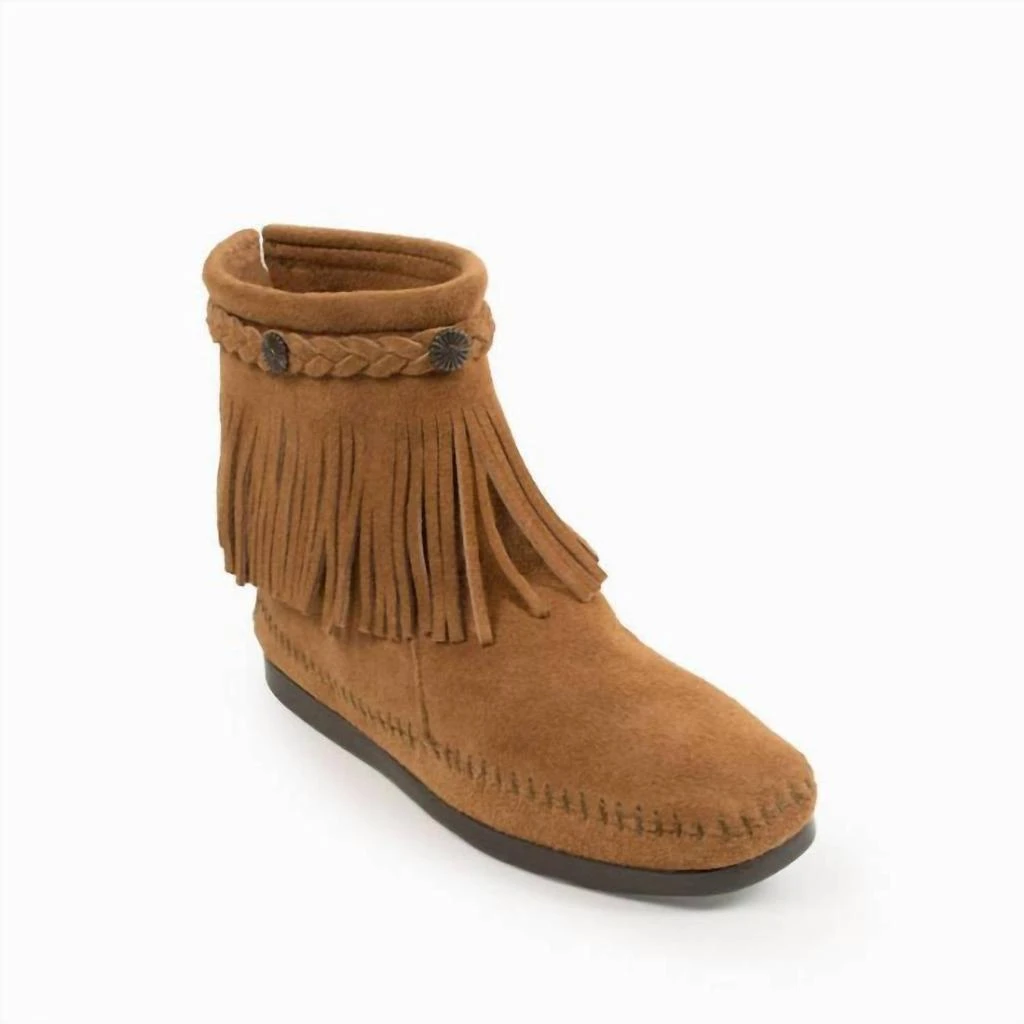 Minnetonka Minnetonka - Women's High Top Back Zip Moccasin Boot 4