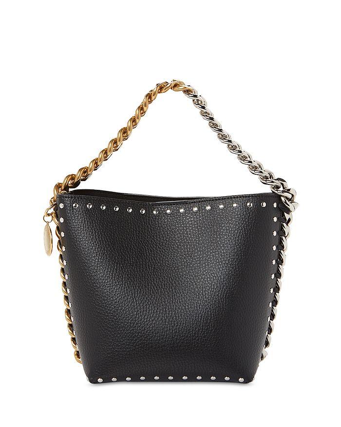 Stella McCartney Frayme Studded Grainy Bucket Bag