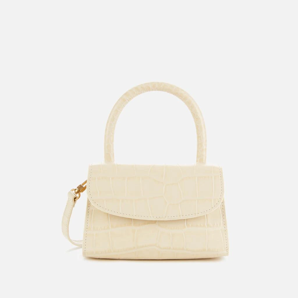 by FAR Women's Mini Croco Top Handle Bag - Cream 1