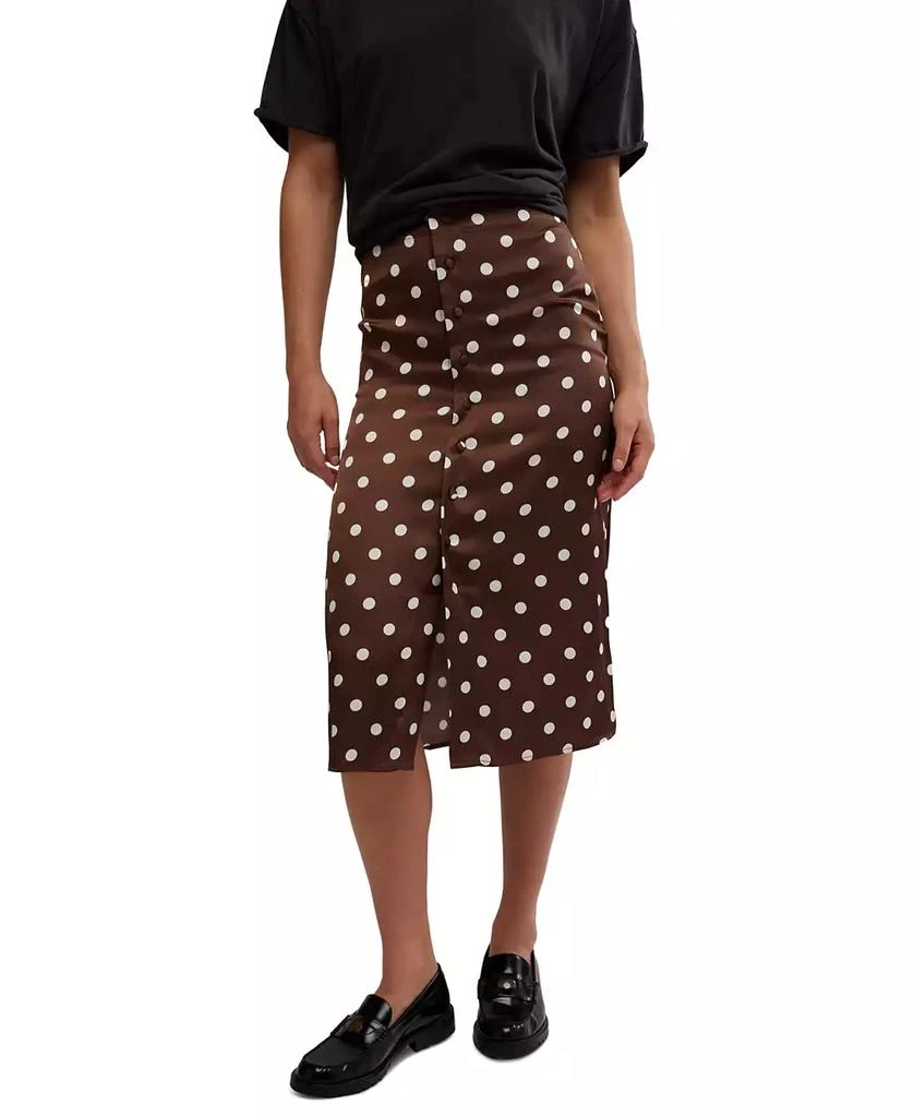 Free People Women's Analise Printed Button-Front Midi Skirt 2