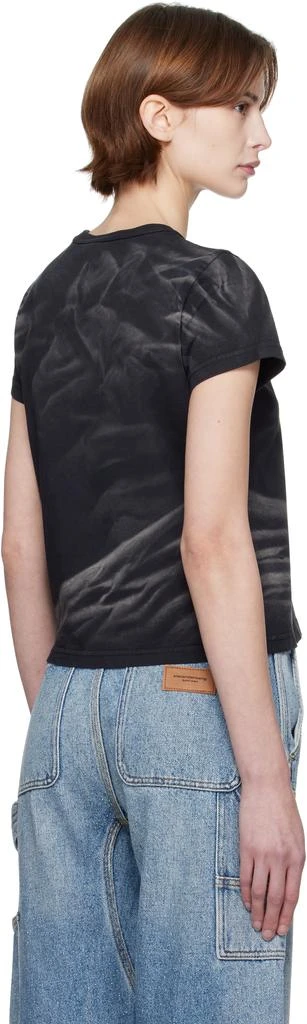 Alexander Wang Black Distressed Logo Shrunken T-shirt 3