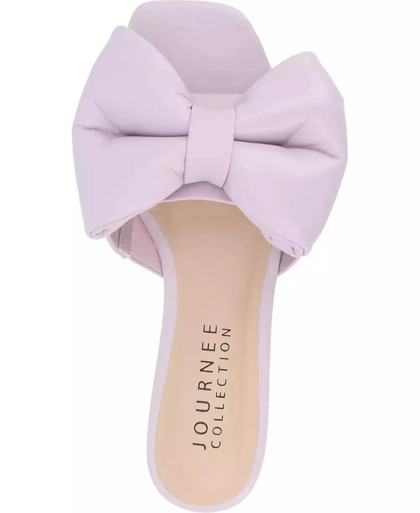 Journee Collection Women's Fayre Oversized Bow Flat Sandals 4