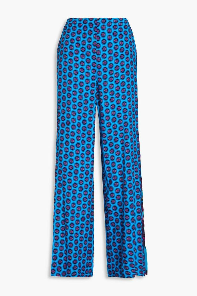 Diane von Furstenberg Sarina printed crepe de chine wide-leg pants 1