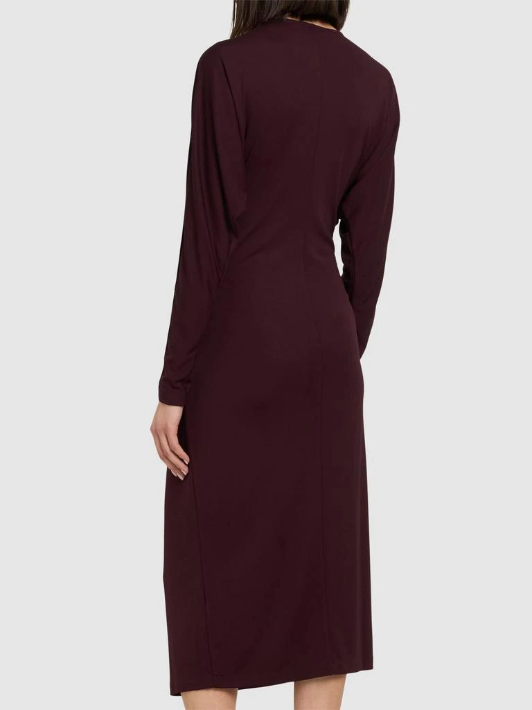 ANINE BING Mathilde Draped Viscose Midi Dress 2