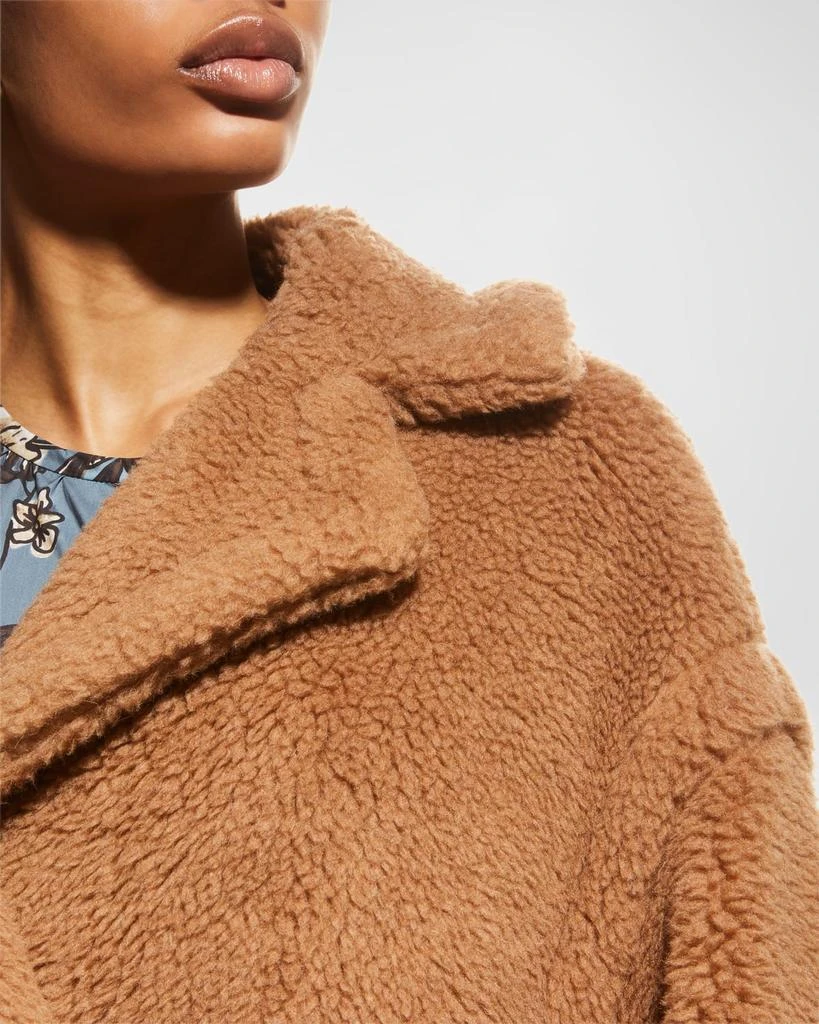 Max Mara Double-Breasted Camel Hair Blend Teddy Coat 5