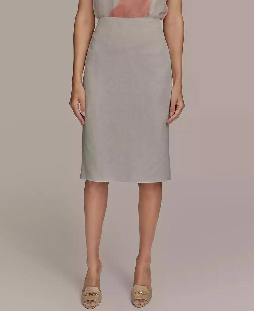 Donna Karan Women's Linen-Blend Pencil Skirt 1
