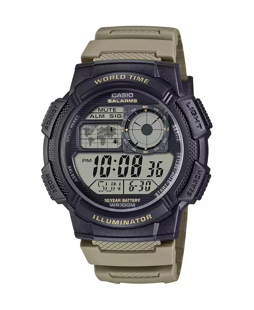 Casio Men's Digital Tan Resin Watch, 45mm