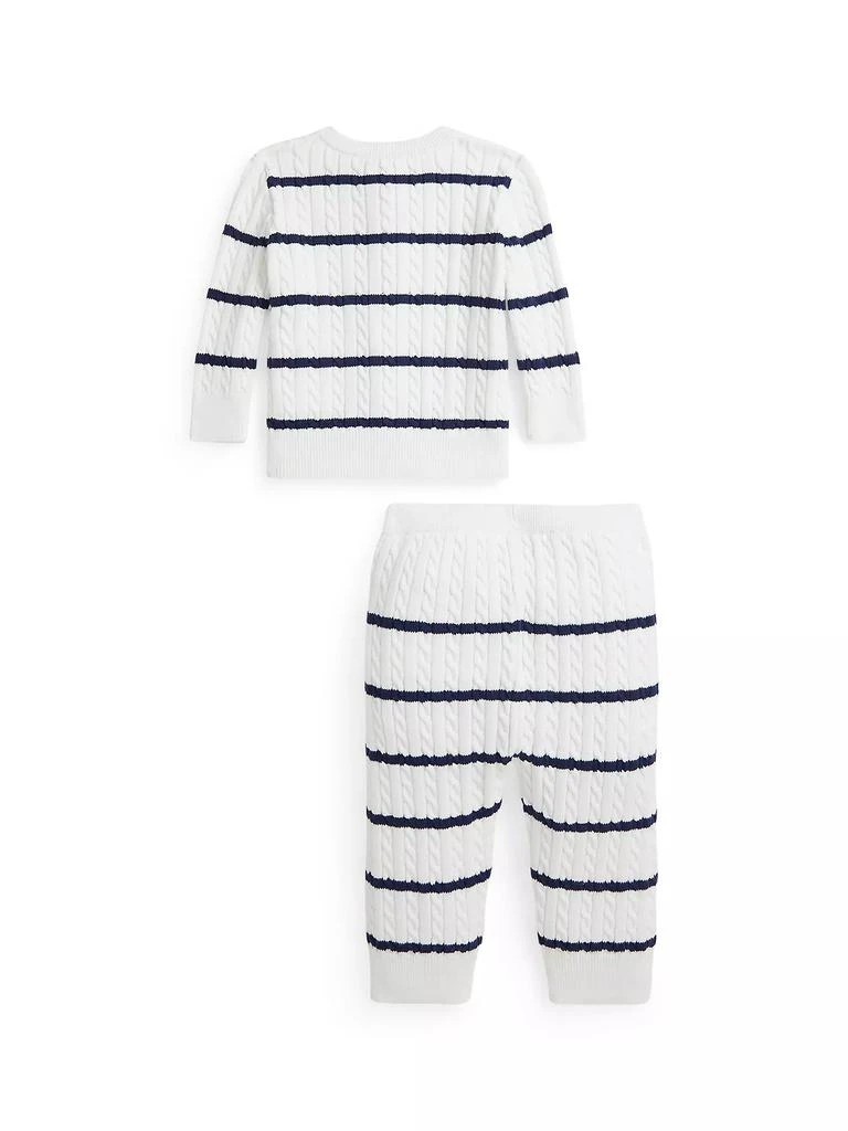Ralph Lauren Baby Girl's Striped Cardigan & Joggers Set 2