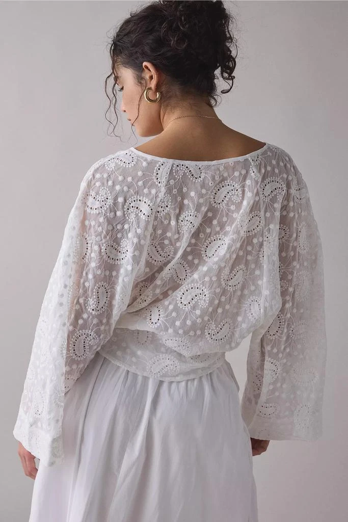 Kimchi Blue Kimchi Blue Tanner Eyelet Lace Cropped Prairie Blouse 4