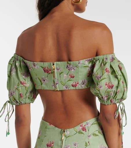 Agua by Agua Bendita Cielo Honeysuckle floral linen maxi dress 5