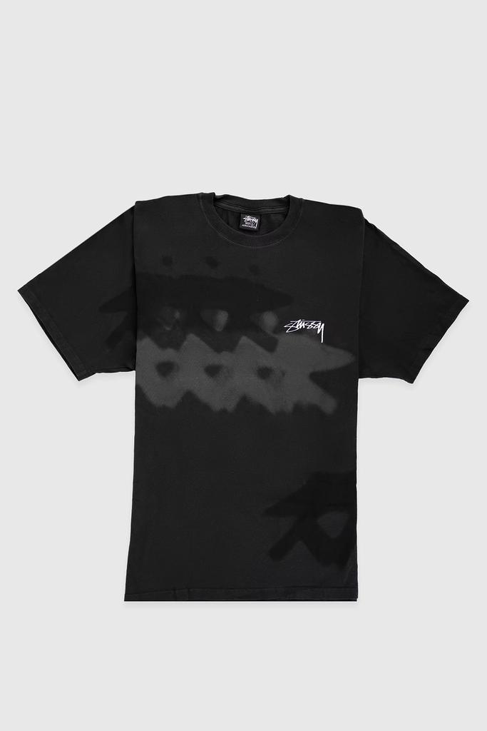 STUSSY Basic Stock Thermal Longsleeve T-Shirt Washed Black - T