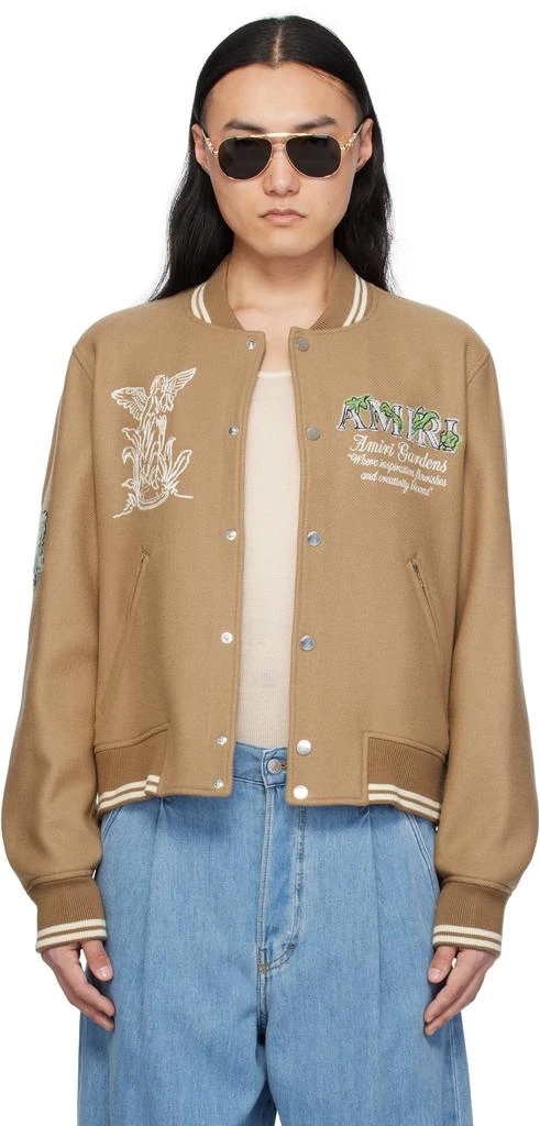 AMIRI Brown 'Amiri' Garden Bomber Jacket 1