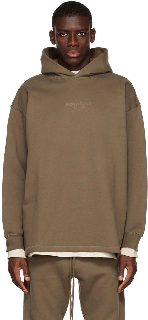 Essentials Brown Relaxed Hoodie 1