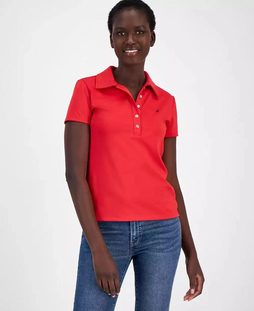 Nautica Jeans Women's Short-Sleeve Polo Shirt 1