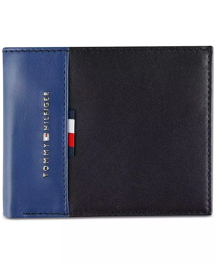 Tommy Hilfiger Men's RFID Pop Color Leather Bifold Wallet