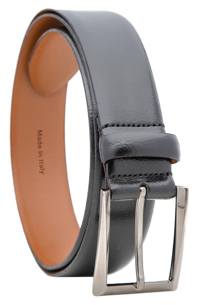 MADE IN ITALY Soft Pebble Grain Leather Belt