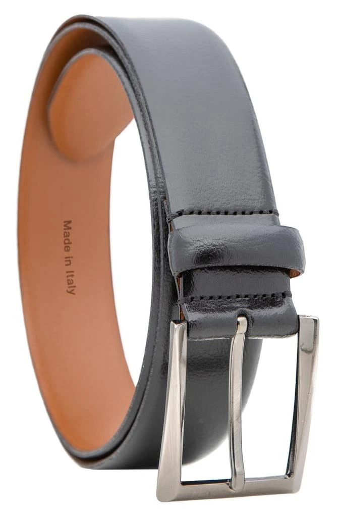 MADE IN ITALY Soft Pebble Grain Leather Belt 1