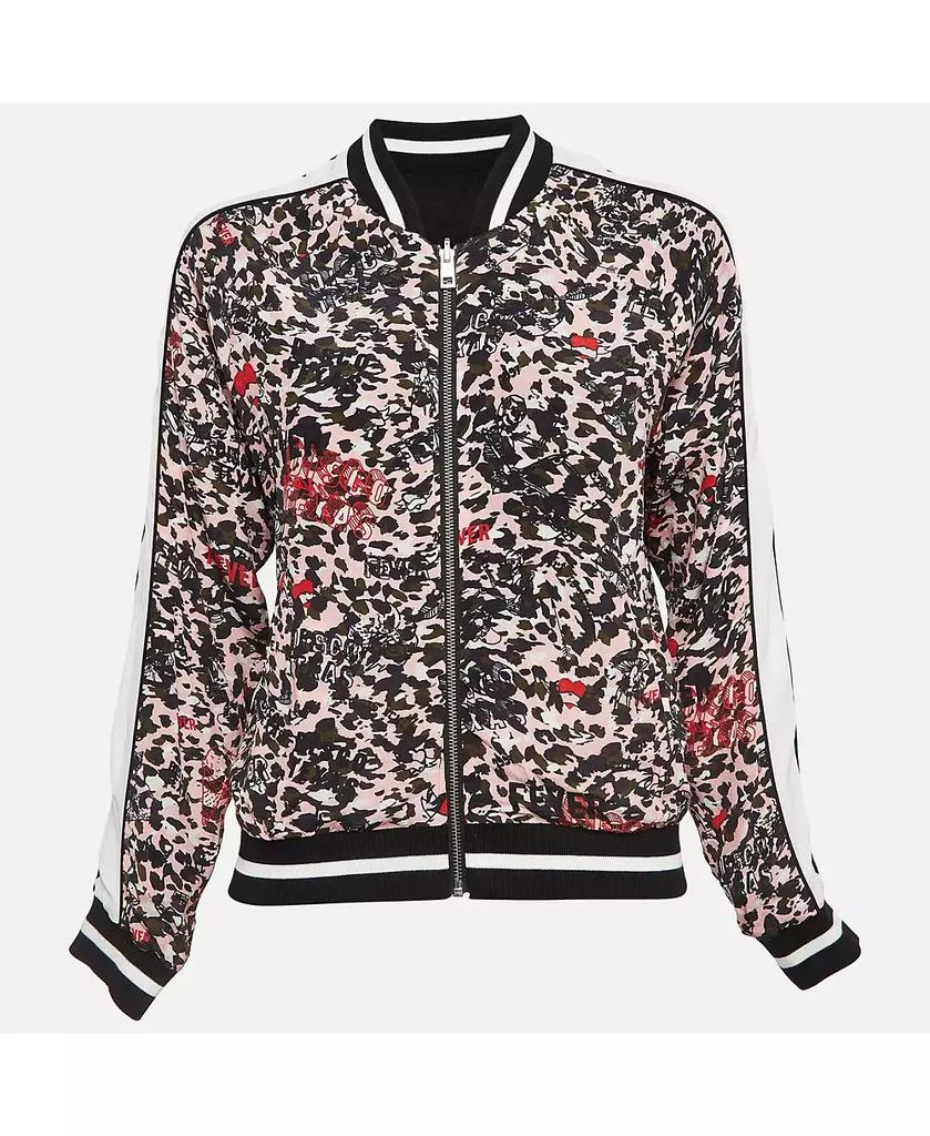 Pre-Owned Zadig 
Voltaire Women
s Pink/black Printed Crepe Reversible Billy Leo Jacket