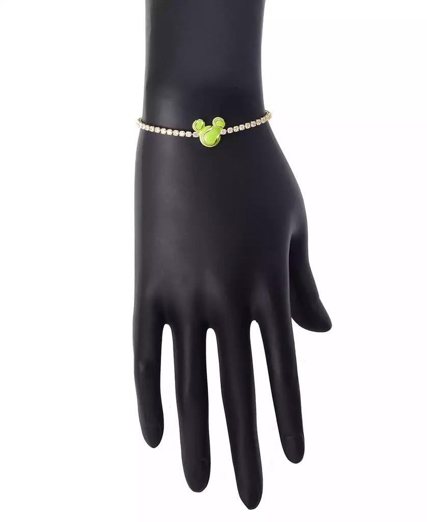 Disney Mickey Mouse Cubic Zirconia Ball Tennis Bolo Bracelet