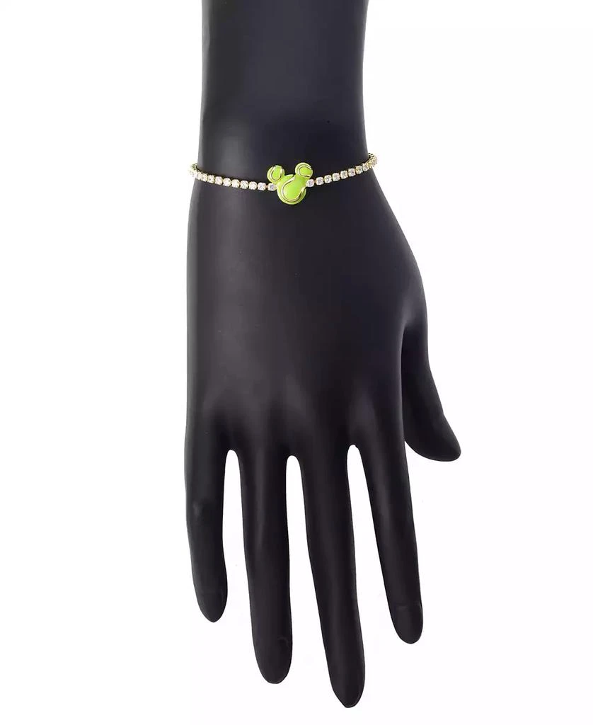 Disney Mickey Mouse Cubic Zirconia Ball Tennis Bolo Bracelet 2