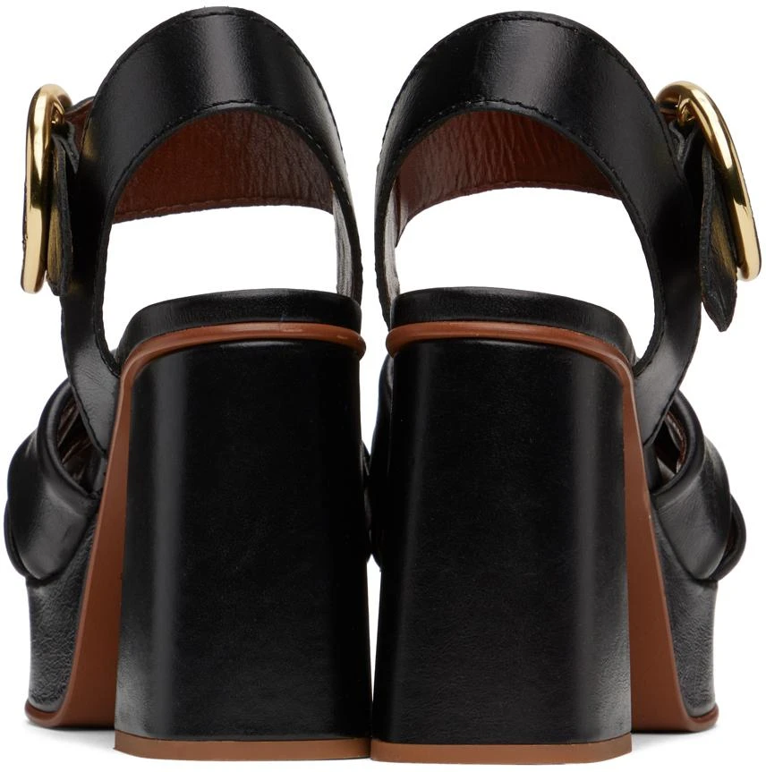 See by Chloé Black Lyna Platform Heeled Sandals 2