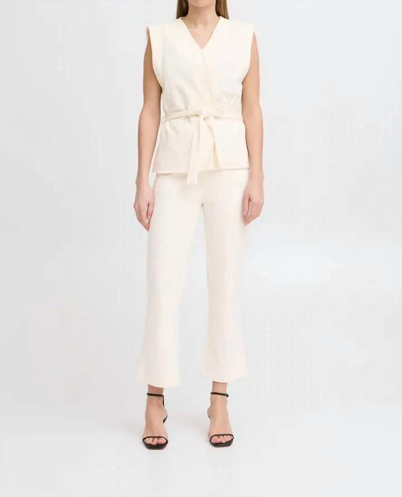 ICHI Ichi - Kate Textured Crop Trouser 3