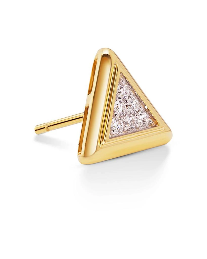 MARINA 18K Yellow Gold Triangolini Diamond Pavé Triangle Stud Earrings 7