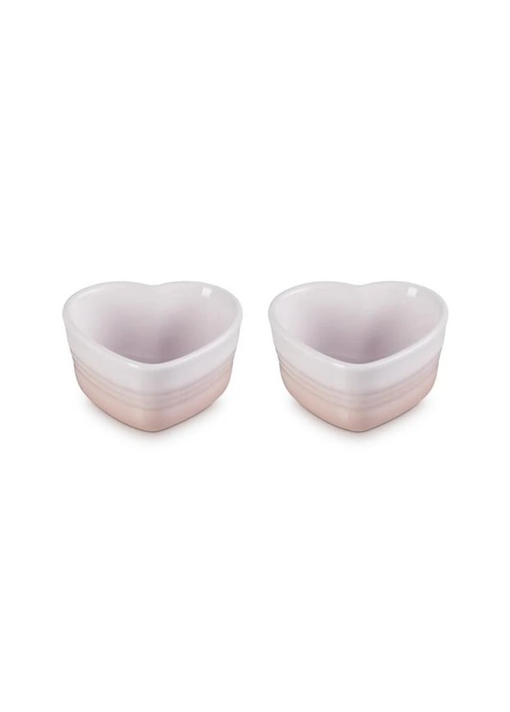 Le Creuset Stoneware set of two heart ramekins 1