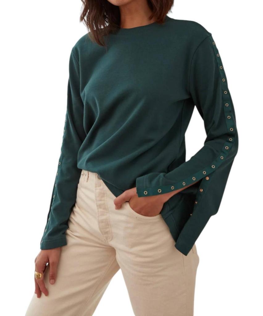Grey State Aubree Top In Emerald