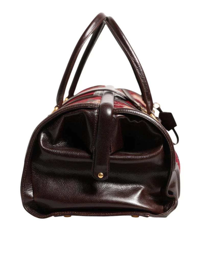 Dolce 
Gabbana Leather Jacquard Velvet Travel Duffle Men
s Bag (Pre-Owned) 3