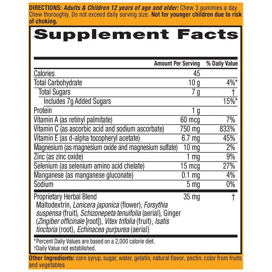 Airborne Gummies, Vitamin C, Minerals & Herbs Immune Support Zesty Orange 3
