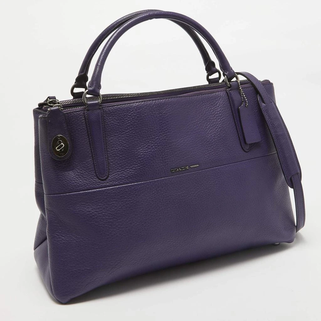 Coach Coach Purple Leather Large Borough Tote 3