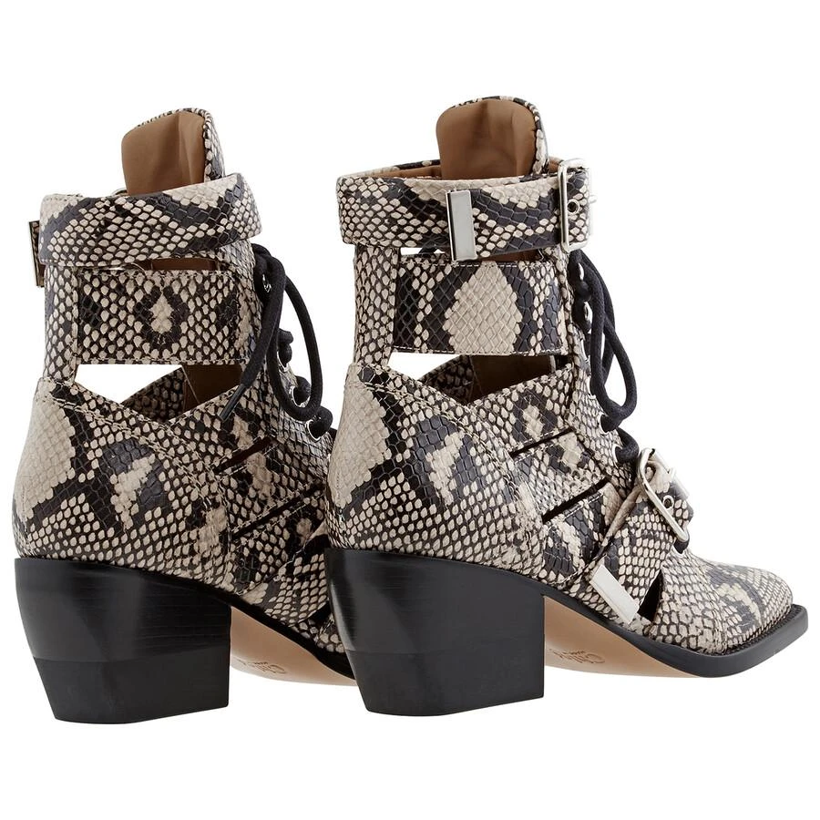 Chloé Ladies Python Boots In Grey 3