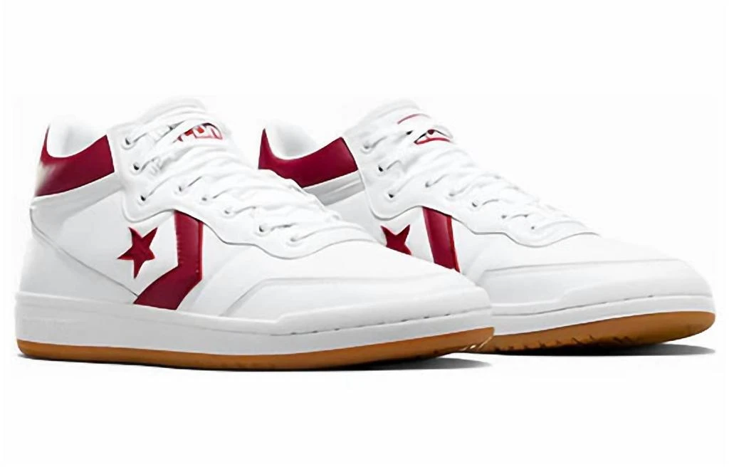 Converse Men's Fastbreak Pro Mid Sneaker In White/red 5