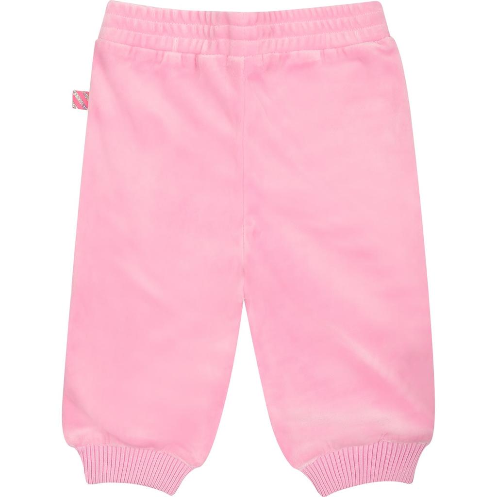 Billieblush Pink Trousers For Baby Girl With Hearts