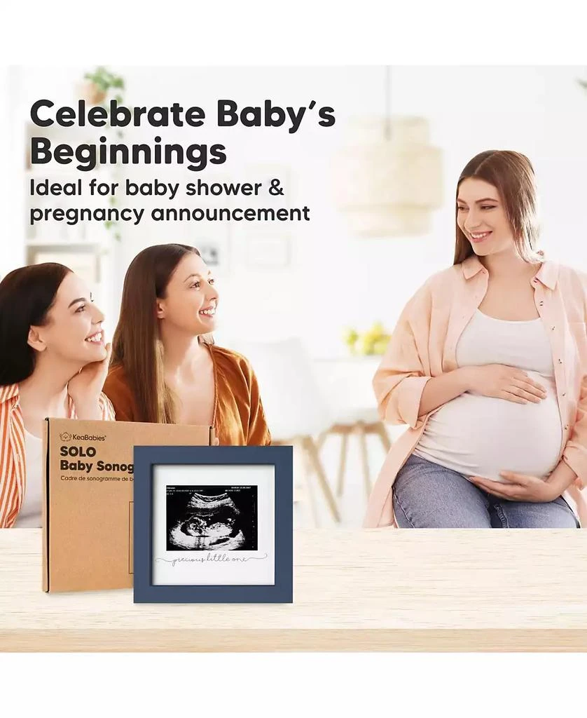 KeaBabies Solo Baby Sonogram Picture Frame, Modern Ultrasound Picture Frames, Pregnancy Announcements Sonogram Frame 9