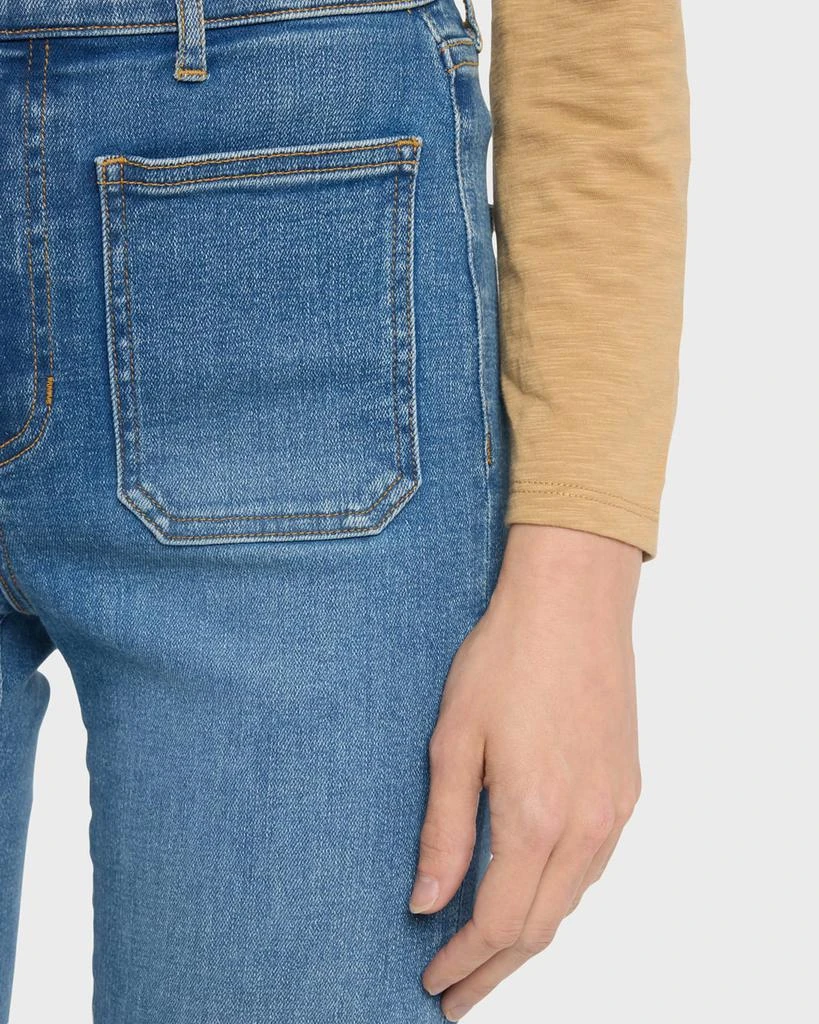 VERONICA BEARD Beverly Skinny Flare Patch Pocket Jeans 7