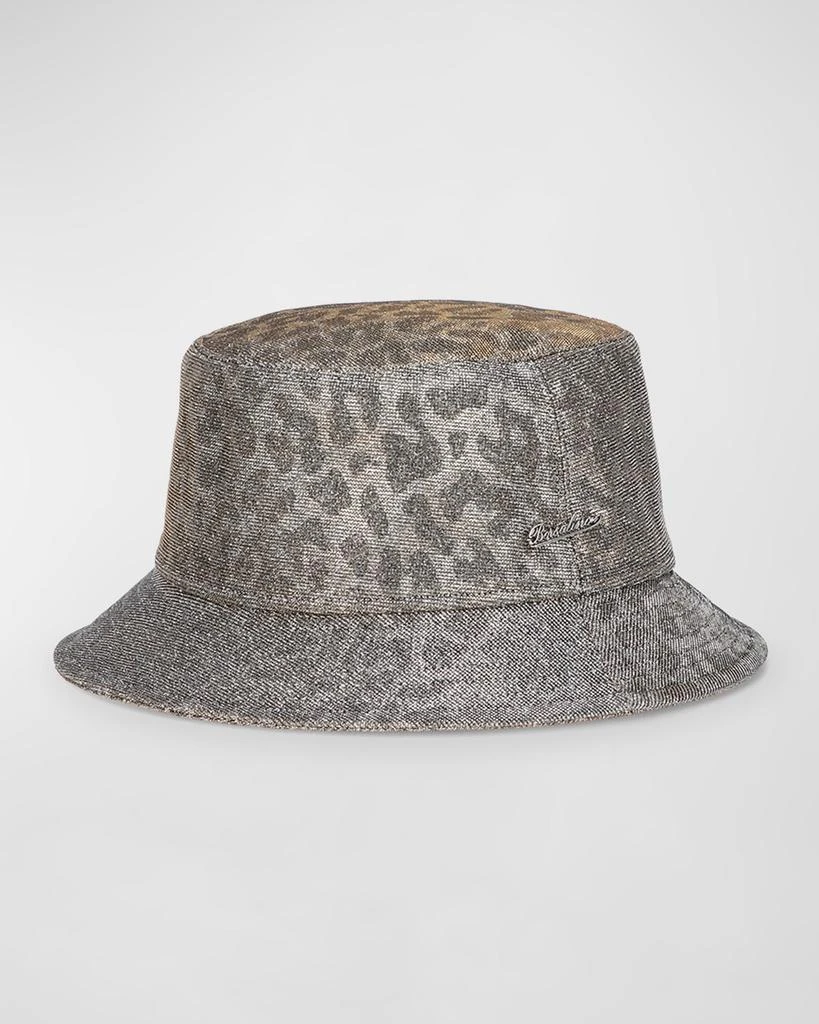 BORSALINO Metallic Leopard Bucket Hat 1