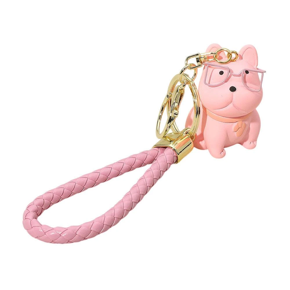 FASHNZFAB 12PCS - Cute Dog Braided Loop Keychains Bag Charms 5