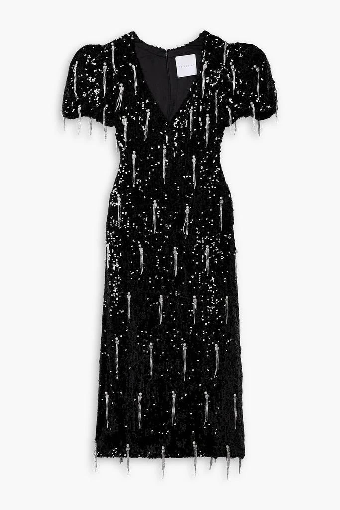 MARKARIAN Lavinia embellished sequined chiffon midi dress 1
