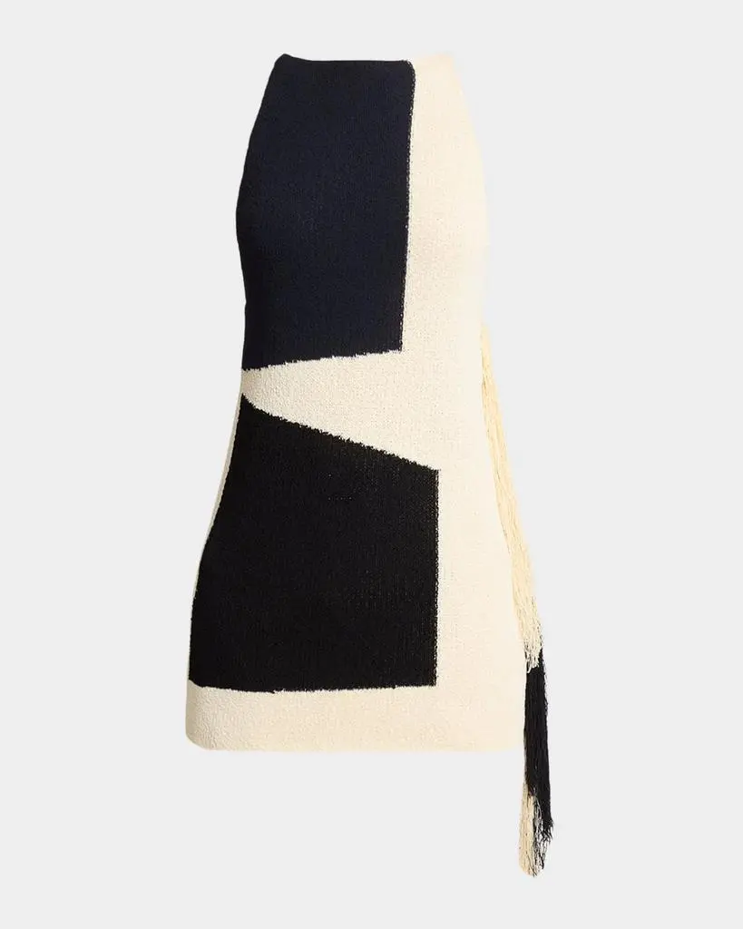 Proenza Schouler Saskia Color-Block Textured Knit Top