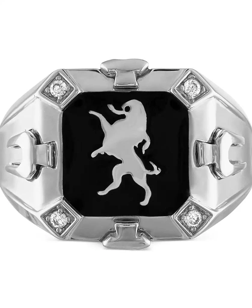 Bulova Men's Crest of Bohemia Diamond (1/20 ct. t.w.) Ring in Sterling Silver 1