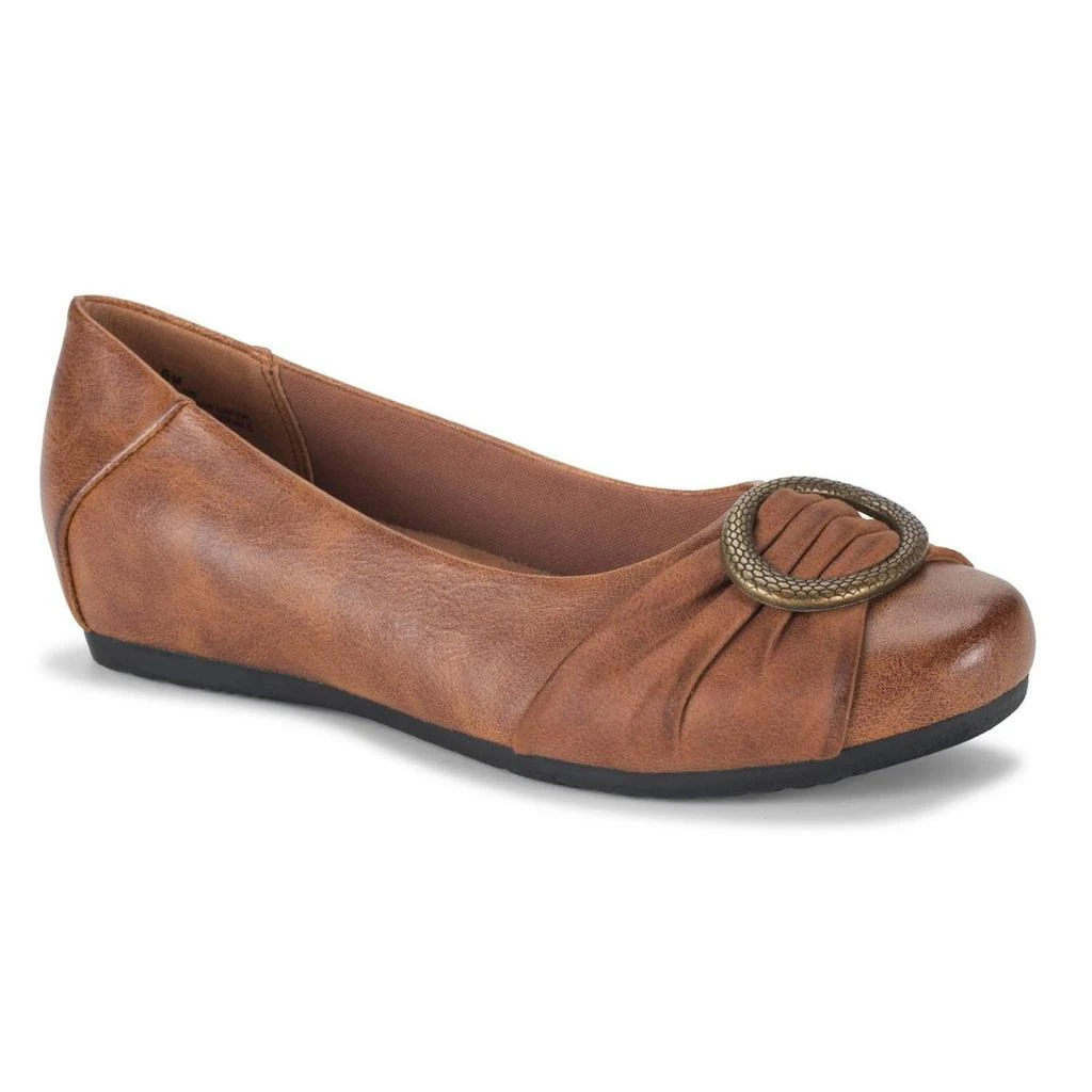 Baretraps Mabely Womens Faux Leather Embellished Ballet Flats 8
