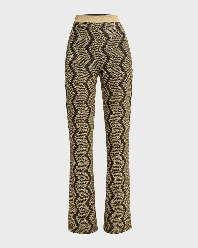 Missoni Metallic Chevron Flared Trousers 1